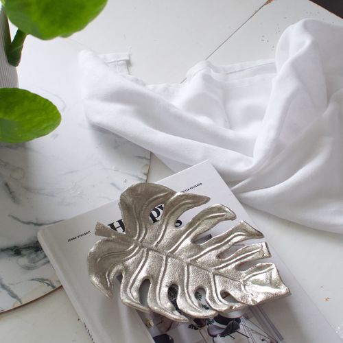 Podnos list strieborný