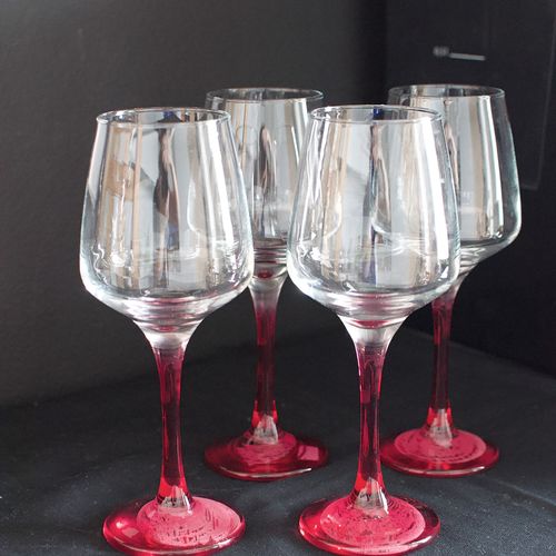 Sada poháre vínové ombré ružové